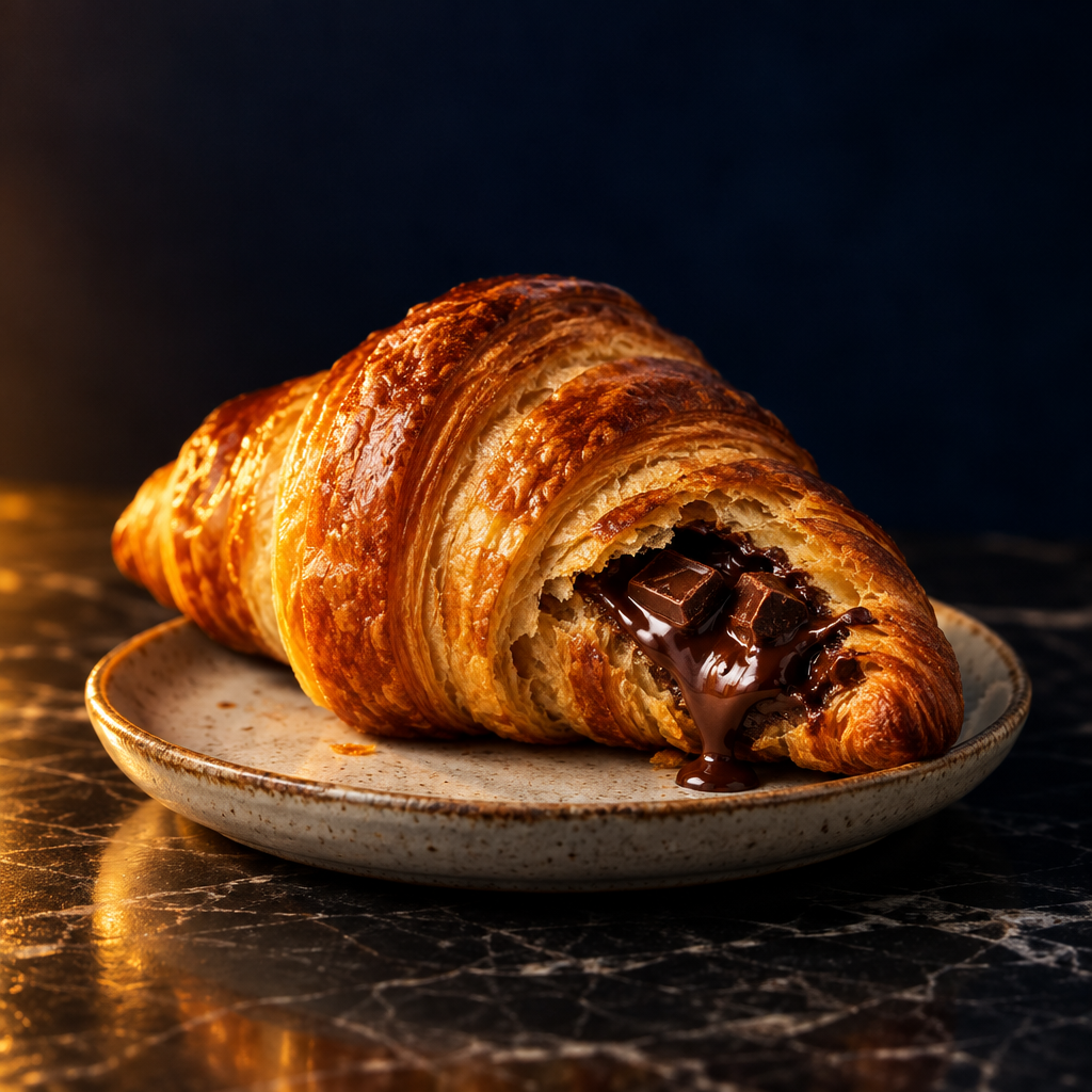 Croissant fourré au chocolat
