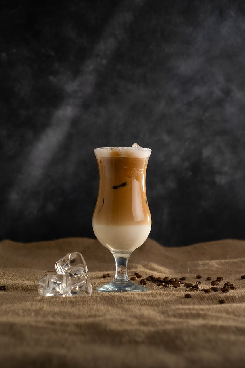 Iced coffee in a glass